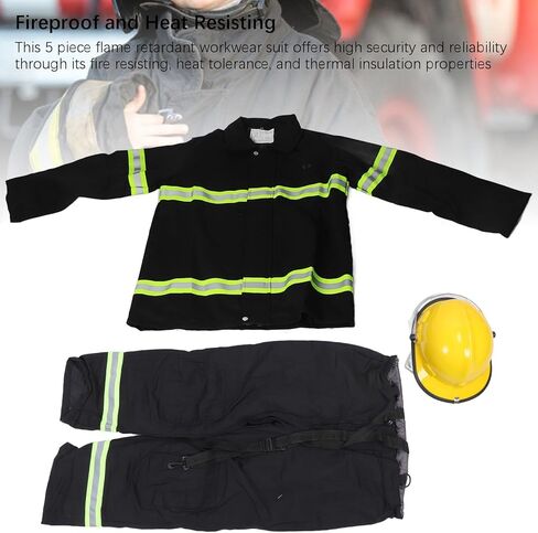 5 Piece Mystical/Fantasy Retardant Workwear Suit with Reflective Tape, High Visibility Heat Insulation Safety Clothing, Navy Blue (XL) in Saudi Arabia