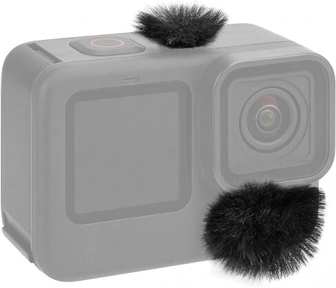 Geekria for Creators Camera Mic Wind Muff متوافق مع GoPro Hero 13، 12، 11، 10، 9، 8، غطاء ميكروفون للشاشة الأمامية للقطط الميتة لسلسلة Hero (أسود) in Kuwait