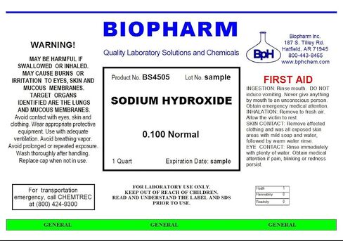Dilute Solution of Sodium Hydroxide 0.1000 Molar (0.1000 Normal) | 1 Quart (950 mL) in Kuwait