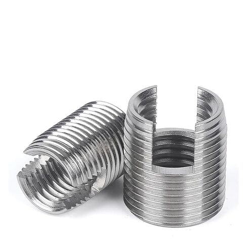 Stainless/Carbon Steel Metal Thread Repair Insert Self Tapping Slotted Threaded Nut M2 M3 M4 M5 M6 M8 M10 M12 M14 M16 M18 M20(Galvanized,M18xM22x24mm(1pcs)) in Kuwait