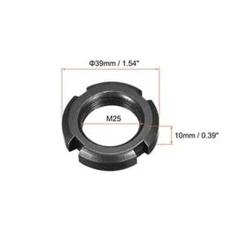 #US 4Pcs M25x1.5mm Retaining Four-Sloted Round Nuts Carbon Steel in Kuwait
