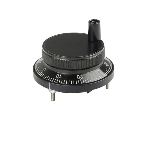 Metal Black 60mm Rotary Encoder 100 Ppr DC5V Handwheel Electric Pulse Generator in Saudi Arabia