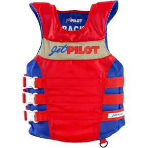 سترة نجاة من النايلون من Jetpilot Vintage Class معتمدة من خفر السواحل الأمريكية PFD. مدخل جانبي للقوارب بـ 3 إبزيم وسترة جت سكي in Kuwait