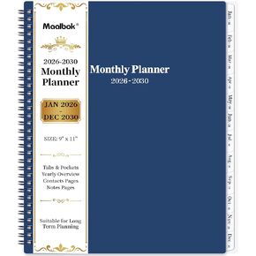 2025-2030 Monthly Planner/Calendar - Jul 2025 - Jun 2030, 5 Year Planner with Tabs, 6.4" x 8.5", 60 Monthly Calendar, Two-Side Pocket, 9 Notes Pages, Suitable for Long-Term Planning - Green in Saudi Arabia
