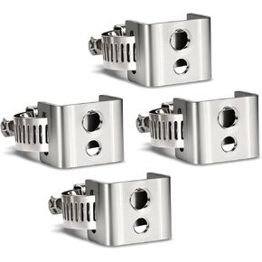 4Pcs Sign Mounting Brackets for Poles, Adjustable Clamp Fits 1.3"-2.24" Posts, Street Sign Hardware for Traffic & Parking, Rust Resistant Kit (1.3"-2.24") in Saudi Arabia
