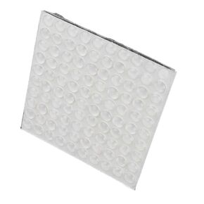 30% Sound Reduction, 100Pcs Self Adhesive Silicone Feet Semicircle Bumpers, Durable Transparent, 8x2.5mm, Soft Polyurethane Material, Absorb Impact Shock & Sound for Cabinet in Kuwait