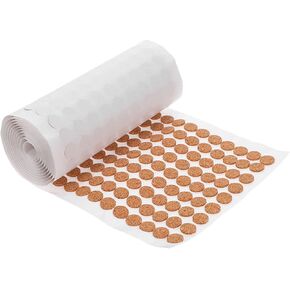 2000pcs Self Adhesive Cork Circles - 0.39" Cabinet Door Sticker Dots - Flat Round Drawer Isolation Pad for Cushion Bumpers Cupboard Leg Protectors in Kuwait