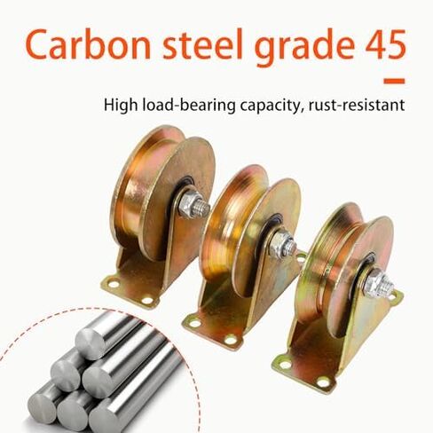 مجموعة بكرات العجلات الدوارة من هيفي دو، 4 قطع على شكل حرف V/U-Groove - 3 بوصة in Kuwait