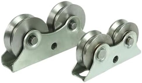 Stainless Steel Double Wheel Pulley Block - 50Mm Heavy Du V-Sd Pulley for Wire Rope Lifting & Corros-Resistant Tool for Versatile Use,70v Shaped in Kuwait