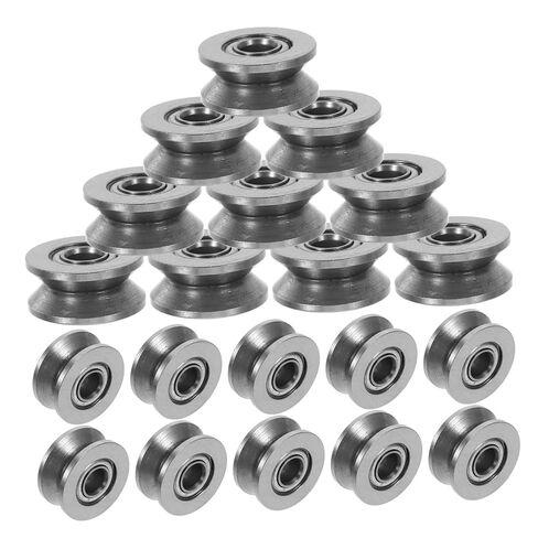 30pcs Miniature V-Groove Steel Bearings V624zz Carbon Steel Pulley Wheels for Linear Rail Tracks CNC Printer Sliding Support Rails in Kuwait