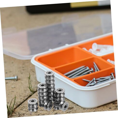 30pcs Miniature V-Groove Steel Bearings V624zz Carbon Steel Pulley Wheels for Linear Rail Tracks CNC Printer Sliding Support Rails in Kuwait