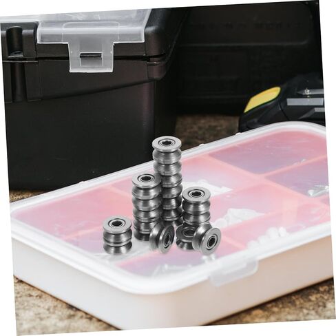 30pcs Miniature V-Groove Steel Bearings V624zz Carbon Steel Pulley Wheels for Linear Rail Tracks CNC Printer Sliding Support Rails in Kuwait