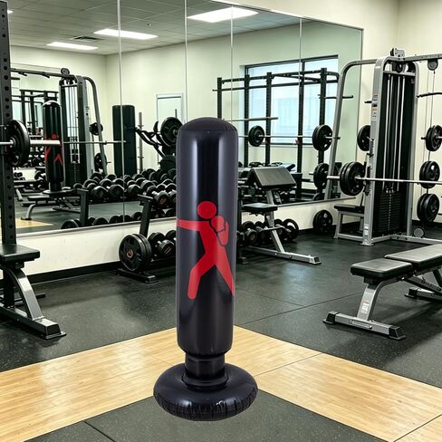 Inflatable Punching Bag, 63“ Boxing Bag with Pump Heavy Duty Stress Relief Ball Above Adults for Karate, Taekwondo, Active Play, Fitness Training No-Tip Base in Kuwait