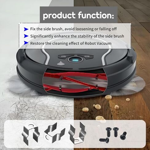 4 Pcs Metal Mount Clips, Compatible with Shark IQ & AI AV2501S Robot Vacuum cleaner and Some Other Models Side Brush, Retaining fastener for Robot Vacuum cleaner Side Brush, Not Compatible ION Series in Kuwait