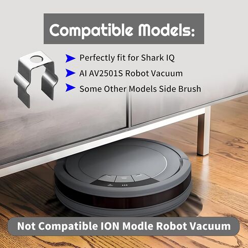 4 Pcs Metal Mount Clips, Compatible with Shark IQ & AI AV2501S Robot Vacuum cleaner and Some Other Models Side Brush, Retaining fastener for Robot Vacuum cleaner Side Brush, Not Compatible ION Series in Kuwait