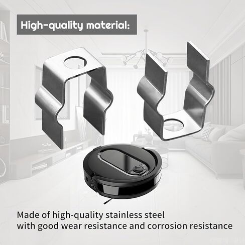 4 Pcs Metal Mount Clips, Compatible with Shark IQ & AI AV2501S Robot Vacuum cleaner and Some Other Models Side Brush, Retaining fastener for Robot Vacuum cleaner Side Brush, Not Compatible ION Series in Kuwait