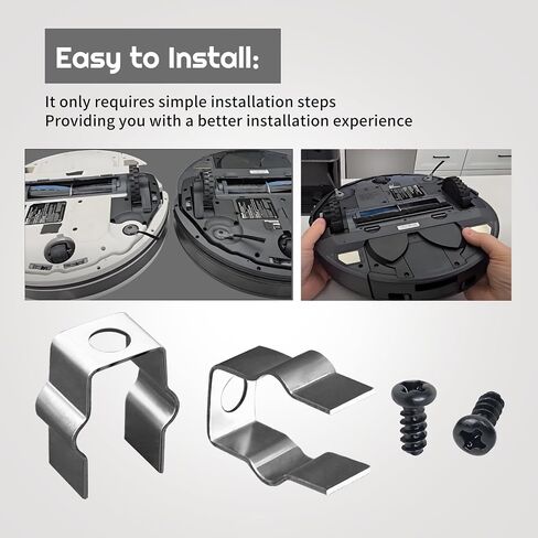 4 Pcs Metal Mount Clips, Compatible with Shark IQ & AI AV2501S Robot Vacuum cleaner and Some Other Models Side Brush, Retaining fastener for Robot Vacuum cleaner Side Brush, Not Compatible ION Series in Kuwait