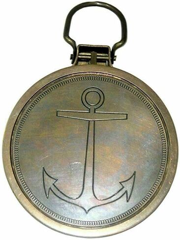 Nautical Round Compass Brass Vintage Antique Pocket Style Gift Solid Maritime Compass, Camping Travelling Equipment Marine Working in Kuwait