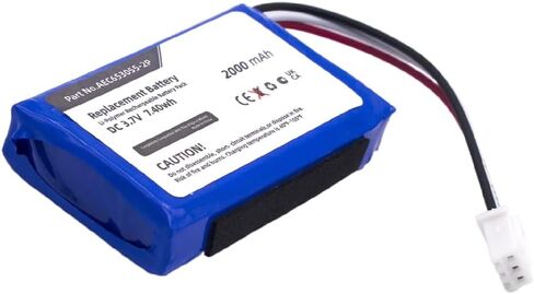 2000mAh AEC653055-2P Battery Replacement Compatible with JBL Flip 2 (2013) Portable Bluetooth Speaker with Installation Tools – 3 Pin Connector. in Kuwait