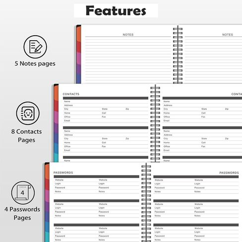 2026-2027 Monthly Planner - Monthly Planner, Jan 2026 - Dec 2027, 9" x 11", 24 Months Calendar 2026-2027, Tabs, Back Pocket, Suitable for School & Work in Saudi Arabia