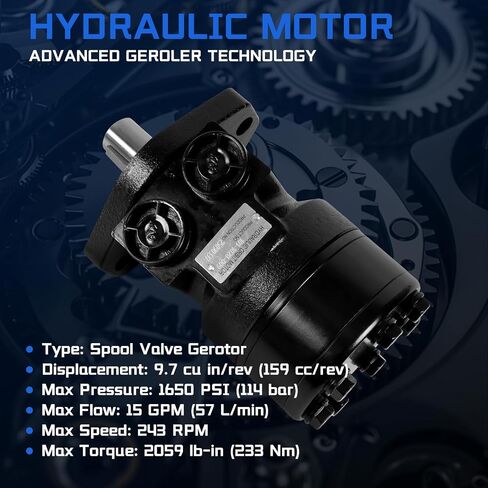 101-1028-009 Hydraulic Motor Replacement for Char-Lynn H Series, 2-Bolt SAE-A Mount 1 Inch Keyed Shaft NPTF Ports, High Torque Medium Duty for Industrial Agricultural Machinery in Kuwait