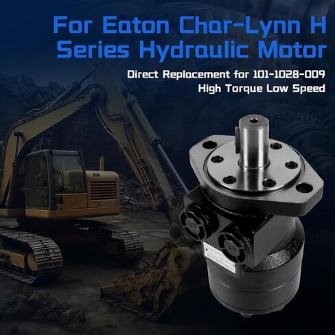 101-1028-009 Hydraulic Motor Replacement for Char-Lynn H Series, 2-Bolt SAE-A Mount 1 Inch Keyed Shaft NPTF Ports, High Torque Medium Duty for Industrial Agricultural Machinery in Kuwait