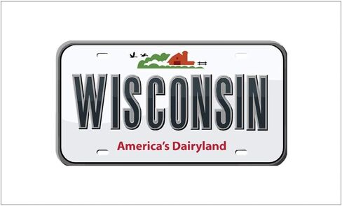 Wisconsin Plate Decal Vinyl Bumper Sticker 5" in Saudi Arabia