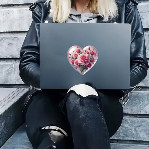 ملصقات لاصقة للسيارة على شكل قلب وردي وردي، عبوة من قطعتين، ملصقات ممتصة للصدمات من الفينيل مقاومة للماء للشاحنات وسيارات الدفع الرباعي والشاحنات والسيارات وأجهزة الكمبيوتر المحمولة والنوافذ F026 in Kuwait