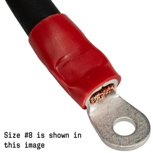 PAPUGA 25PCS 8 AWG (10 mm²) 3/8" / M10 (10mm) Insulated Ring Lug Crimp Terminal, 600V 62A, UL cUL Battery Cable Lug Heavy Duty Crimp Connector, Automotive & Marine in Kuwait