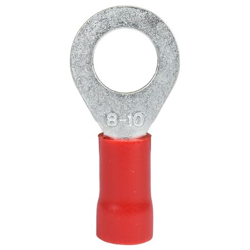 PAPUGA 25PCS 8 AWG (10 mm²) 3/8" / M10 (10mm) Insulated Ring Lug Crimp Terminal, 600V 62A, UL cUL Battery Cable Lug Heavy Duty Crimp Connector, Automotive & Marine in Kuwait