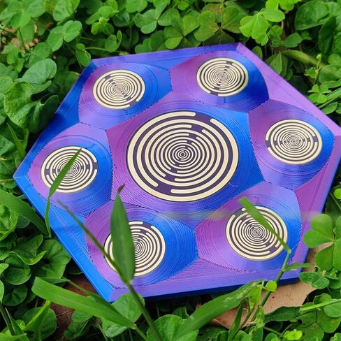 13cm Multi Wave Oscillator Coil, Mwo Polarizing Disc, 1 Large and 6 Small Pure Copper-Gold Plated Oscillation Discs, Golden Ratio Energy Disk Design, for Energy Flow, Overall Environmental Balance in Kuwait