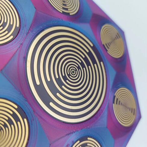 13cm Multi Wave Oscillator Coil, Mwo Polarizing Disc, 1 Large and 6 Small Pure Copper-Gold Plated Oscillation Discs, Golden Ratio Energy Disk Design, for Energy Flow, Overall Environmental Balance in Kuwait