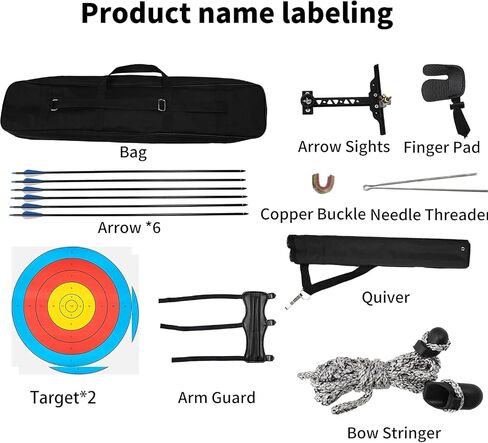 PMZ Recurve Bow and Arrow Set, Professional Aldults Archery Hunting Bow Kit, Ergonomic Design 67.5'' Takedown Bow for Youth Beginners Enthusiasts and Hunting, Right Hand (20-60lbs) in Saudi Arabia