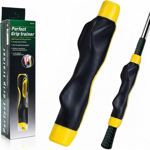 Golf Grip Trainer,Right Hand Golf Club Grip Swing Training to Improve Hand Positioning Improve Swing Consistency | golf grip trainer in Kuwait