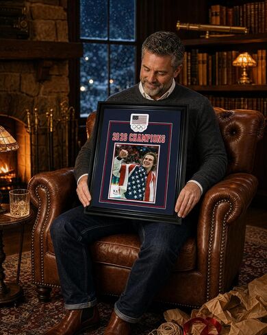 Jack Hughes Framed 16x20 Team USA 2026 Winter Olympics Gold Medal Celebration in Kuwait