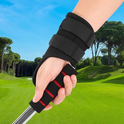 Golf Wrist Training Aid, Adjustable Golf Swing Alignment Brace Hand Gesture Alignment Practice Tool for Swing Correction for Beginners and Pros(Black) in Kuwait