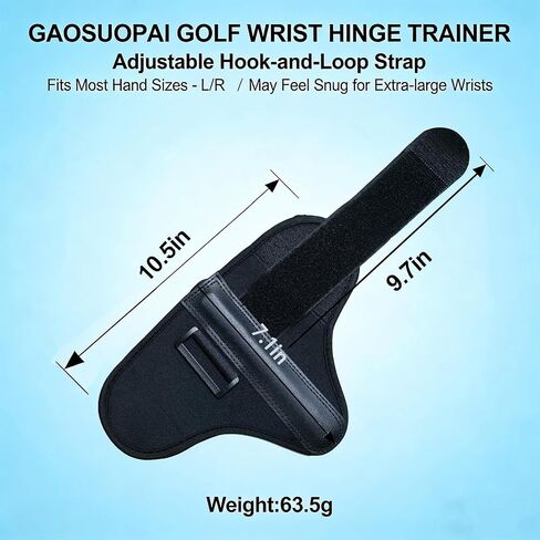 Golf Wrist Hinge Trainer | Adjustable Golf Wrist Brace with Internal Medical-Grade Splint - Swing Training Aid & Injury Recovery Support for Left/Right Handed Players in Kuwait