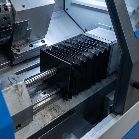 غطاء الأكورديون لآلة CNC من Operitacx - غطاء منفاخ الأكورديون الواقي لأداة الطحن مقاس 4 × 4 بوصة - واقي آلة الطحن المقاوم للزيت والغبار للمعدات in Kuwait