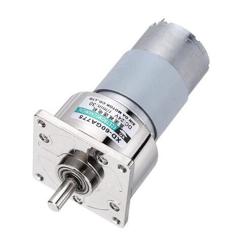 60GA775 Micro DC Gear Motor - 35W DC24V 30RPM / Silver / 1 Pcs Power Adjustable Speed Large Motor CW/CCW, [for Industrial Automation, Home Automation] in Kuwait