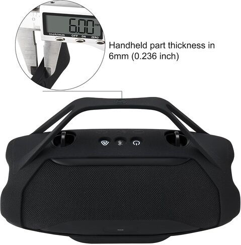 Silicone Cover for J-BL Xtreme 5, Shockproof Speaker Case with Handle & Shoulder Strap, Portable Carry Cover for Outdoor & Travel (Black) in Kuwait