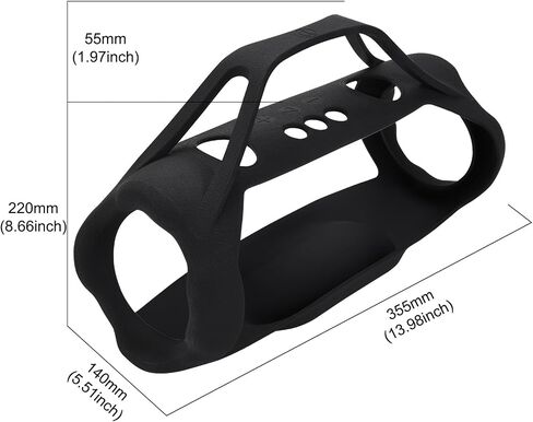Silicone Cover for J-BL Xtreme 5, Shockproof Speaker Case with Handle & Shoulder Strap, Portable Carry Cover for Outdoor & Travel (Black) in Kuwait