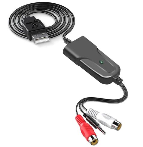 محول مسجل التقاط الصوت USB 2.0 - مسجل صوت MP3 WAV WMA قائم على الكمبيوتر in Kuwait