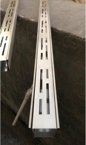Customizable Slim Stainless Steel Rainwater Drainage Grate Cover - Efficient Indoor/Outdoor Water Drainage System for Patios, Gardens & Landscape Slope Management in Kuwait