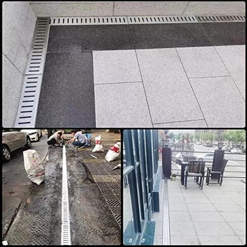 Efficient Stainless Steel Drain Grate Cover for Kitchen & Driveway - Easy Installation, Water Flow Management, Sewer & Trench Grill, Durable Drainage System in Kuwait