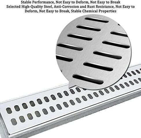 Efficient Stainless Steel Drain Grate Cover for Kitchen & Driveway - Easy Installation, Water Flow Management, Sewer & Trench Grill, Durable Drainage System in Kuwait