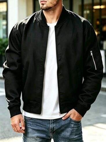 Men's Casual Jacket, Lightweight Breathable Outdoor Sports Coat, Machine Washable, All-Season Versatile in Kuwait
