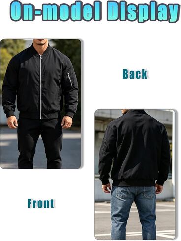 Men's Casual Jacket, Lightweight Breathable Outdoor Sports Coat, Machine Washable, All-Season Versatile in Kuwait