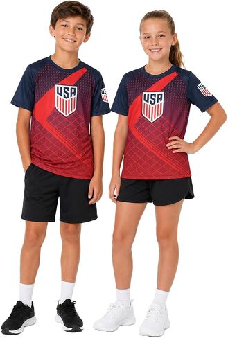 Outerstuff US Soccer Team USA Kids 4-16, Youth V-Neck Jersey Tee in Kuwait