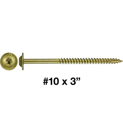 Jake Sales #10 x 3 Bronze Star Multipurpose Exterior Coated Modified Truss Head Cabinet Wood Screw Torx/Star Drive Head - (1 Pound - 62 Approx. Screw Count) in Kuwait