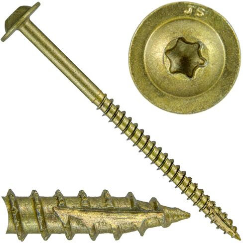 Jake Sales #10 x 3 Bronze Star Multipurpose Exterior Coated Modified Truss Head Cabinet Wood Screw Torx/Star Drive Head - (1 Pound - 62 Approx. Screw Count) in Kuwait